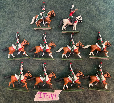 25mm Painted French Cavalry (Napoleonic Era) Lot IT-141