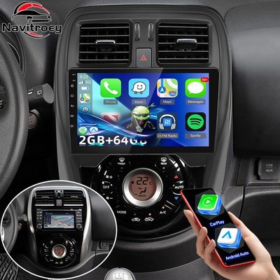 Für NISSAN MICRA 4 K13 2010-2016 CarPlay Autoradio 2G+64GB Android 15 GPS Navi
