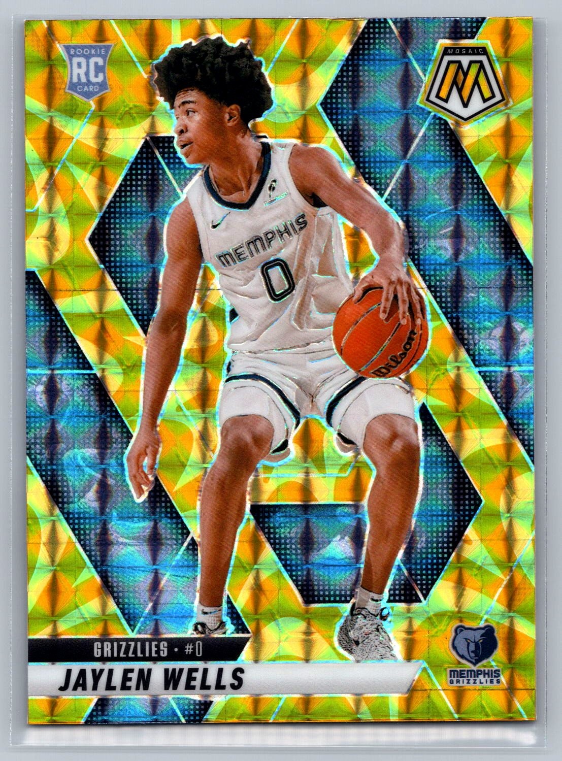 Jaylen Wells 2024-25 Panini Mosaic Rookie Yellow Reactive #240