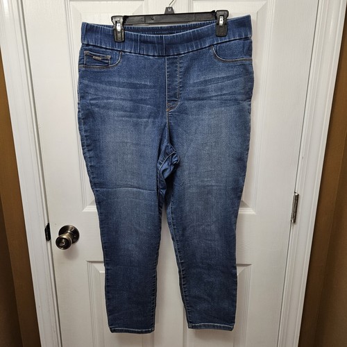 WOMENS NINE WEST BLUE DENIM PULLON STRAIGHT LEG JEANS SIZE 14 - Picture 1 of 13