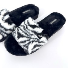 Koolaburra by UGG Fuzz-Ah Zebra Slide Slippers Faux Fur Mob Wife Womens 8