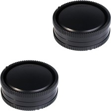 (2 Pack) VKO Front Body Cap & Rear Lens Cap Replacement for Sony a6500 a6300