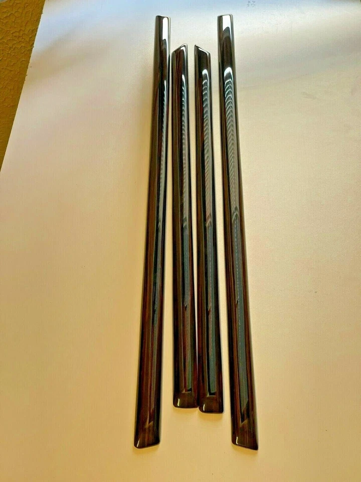 Mercedes W109 280 SEL Carrocería Larga Ébano Interior Delgado Madera 4 Piezas Panel Puerta Embellecedores Foto 3 de 4