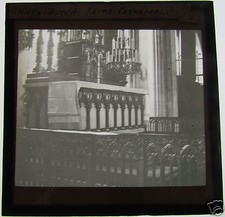 Glass Magic lantern slide GOLDERN ALTER REIMS CATHEDRAL C1890 FRANCE 
