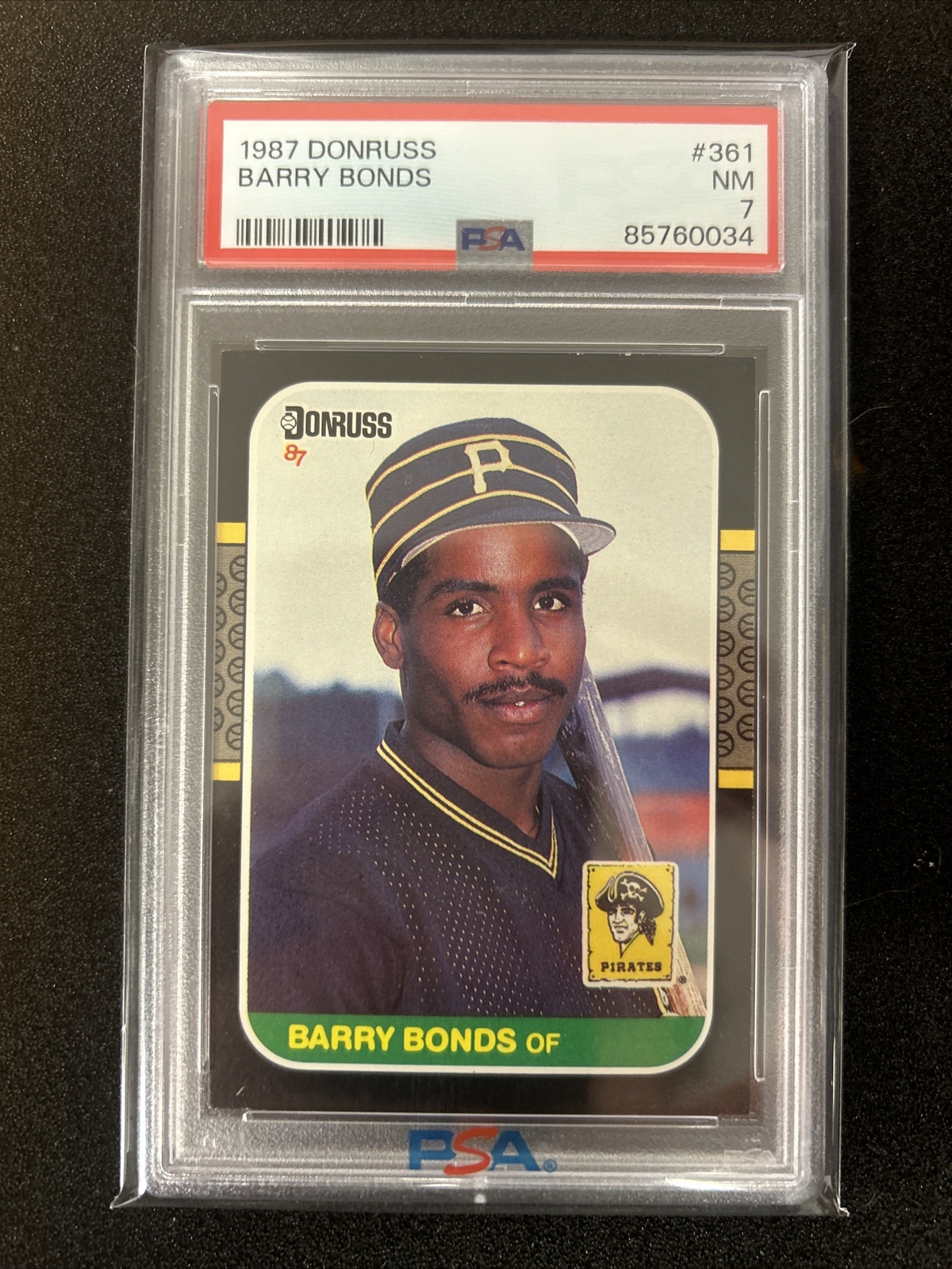 BARRY BONDS 1987 Donruss Rc #361 PSA 7 Pittsburgh Pirates Rookie