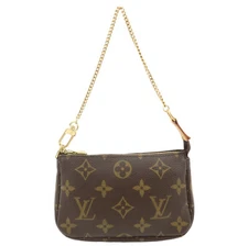 Louis Vuitton Monogram Mini Pochette Accessoires Pouch M58009 Auth Used