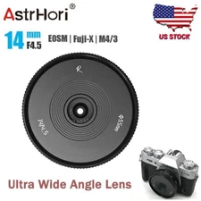 US Astrhori 14mm F4.5 Ultra Wide Angle Lens For Canon Fujifilm Olympus Panasonic