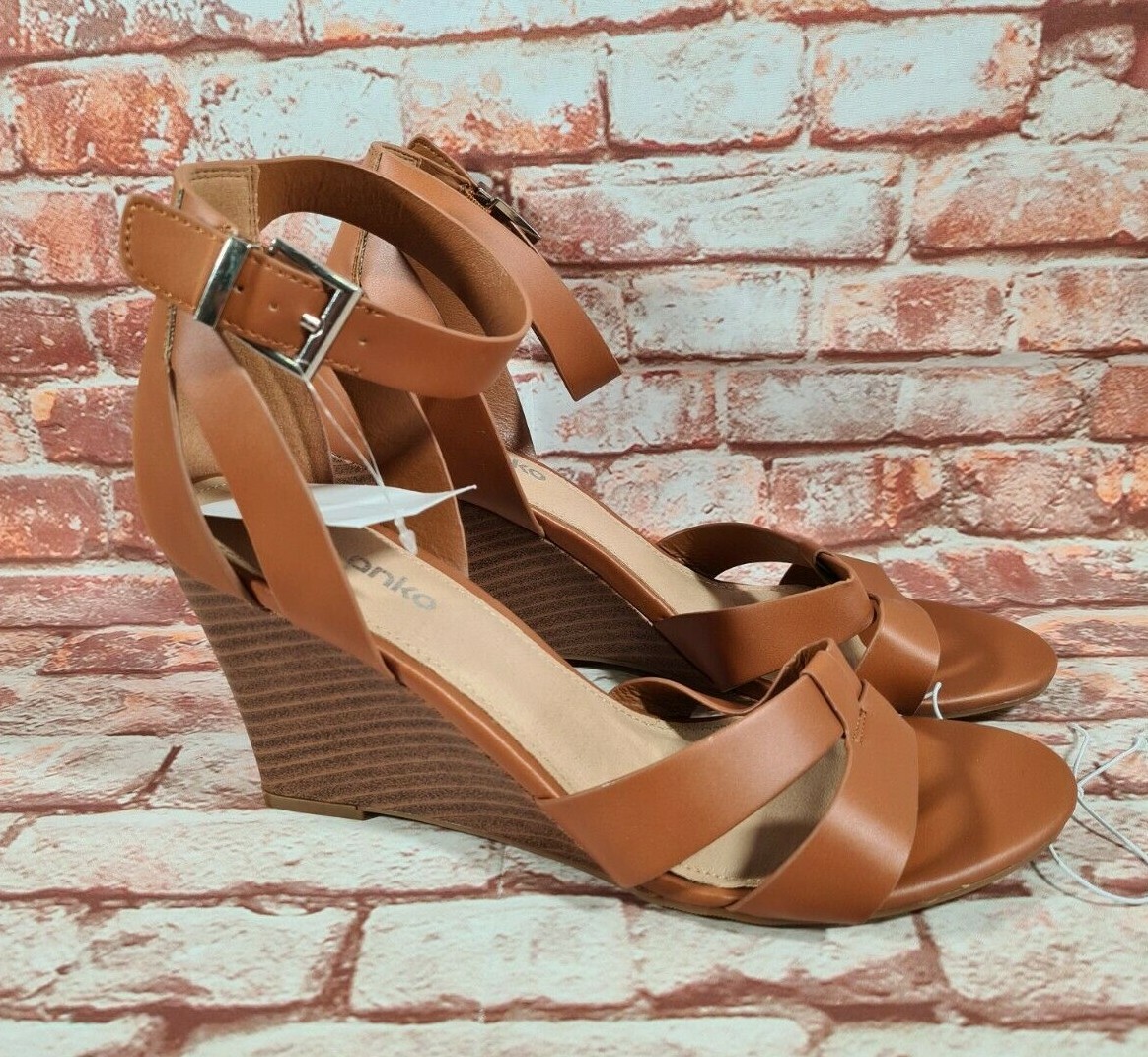 Strappy Dress Wedge Heels Shoes 