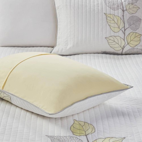 Madison Park Coverlet Set King/Cal. King Reversible Microfiber Yellow (6-Piece) - Bild 5 von 6