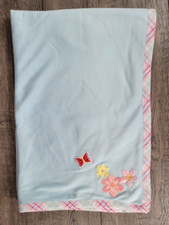 Baby Girl New Vintage Gymboree Butterflies Blue Floral Baby Blanket