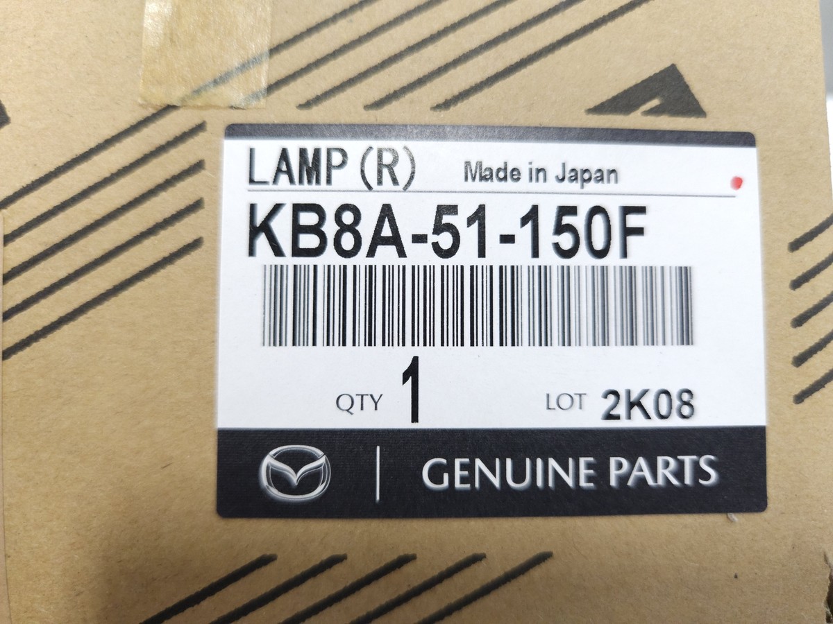 Genuine OEM Mazda KB8A-51-150F Passenger RH Rear Tail Light Lamp
