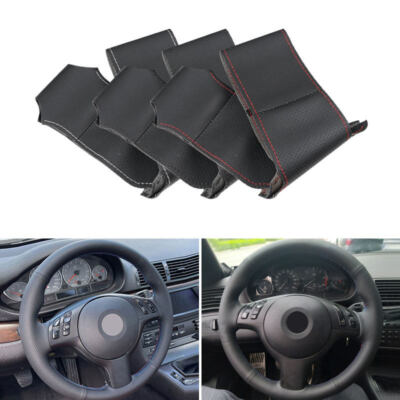 DIY Leder Lenkradhülle Lenkrad Abdeckung für BMW M Sport E46 330i 330Ci E39 M3