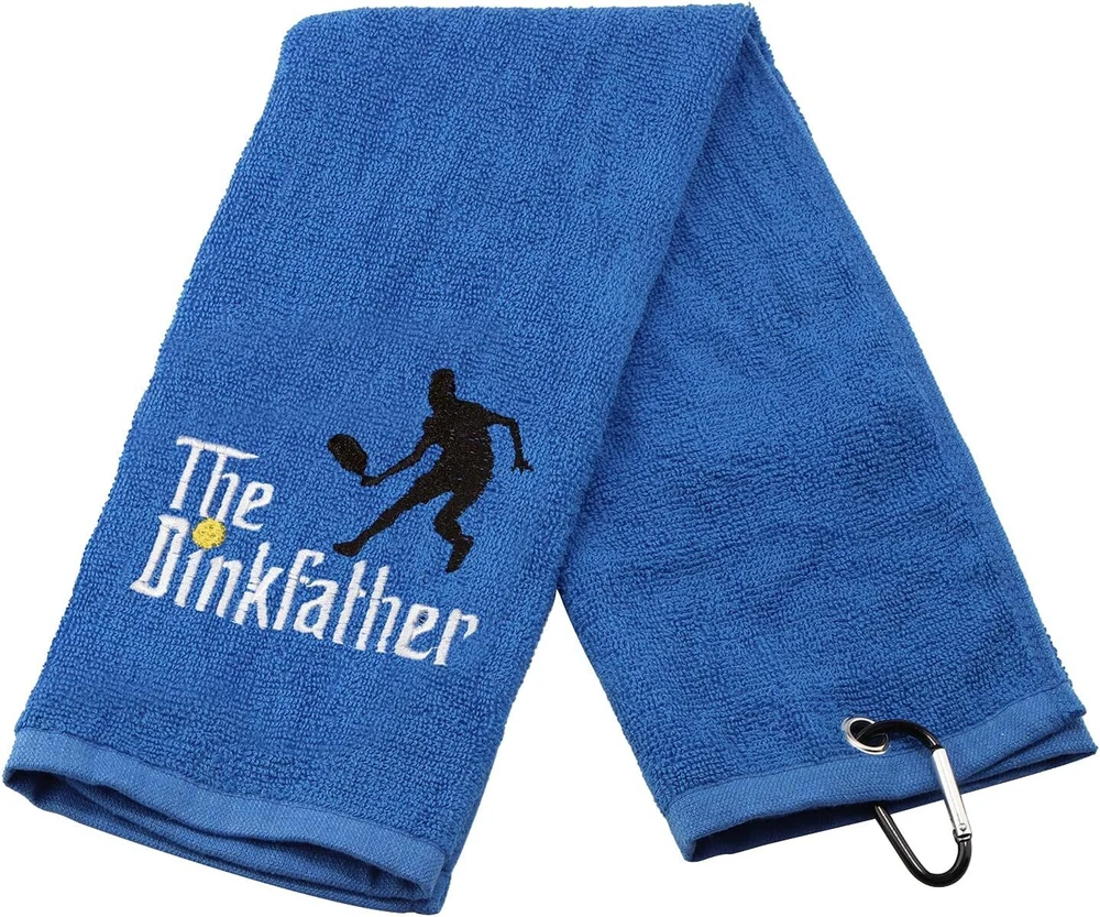 Pickleball Towel The Dinkfather Embroidered Sports Teem Hand Large