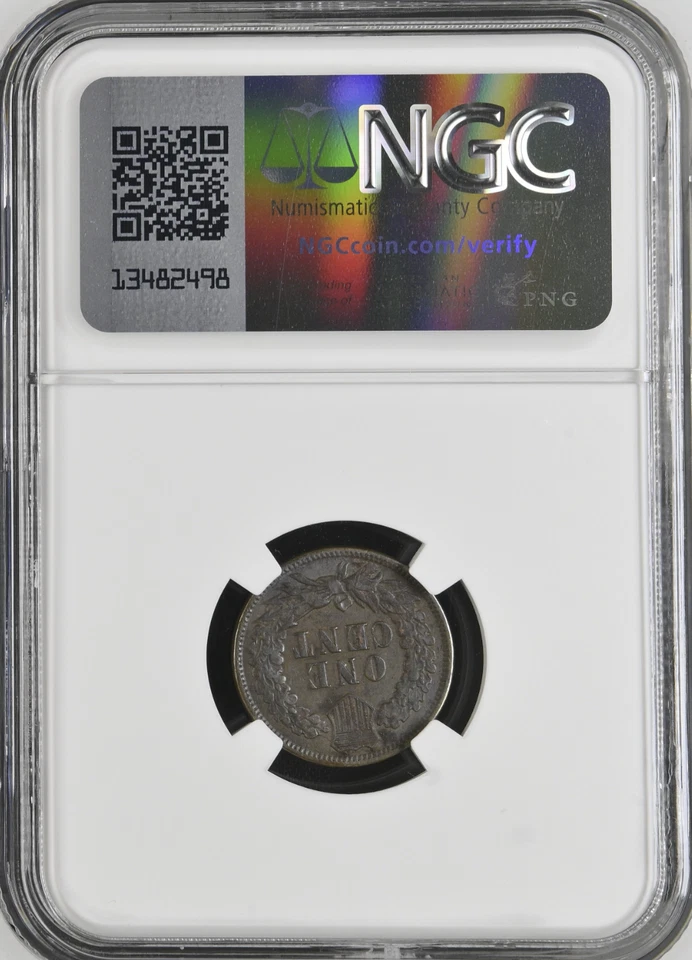1876 Indian Head Cent 1¢ NGC XF 45 BN BOX32-5 - Image 2 of 2