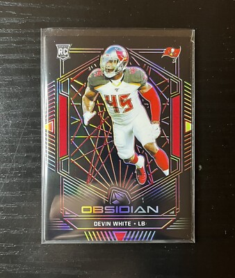 Devin White 2019 Panini Obsidian Rookie Red 2/5 SSP RC Color Match Bucs!
