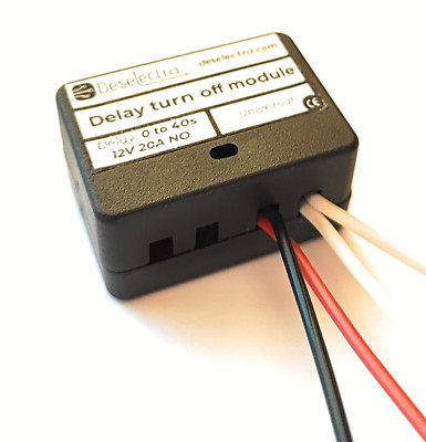 Boxed car timer precise switch time relay 0- 40 sec, 12V 20A delay off universal