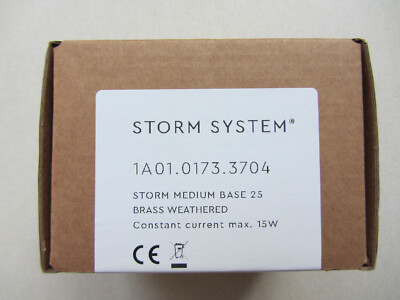ONE A STORM SYSTEM MEDIUM BASE & BASE TUBE BRASS WEATHERED + PLASTER RING
