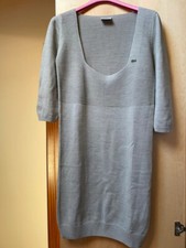 Vestito Lacoste maniche 3/4 donna S grigio lana Pre Owned