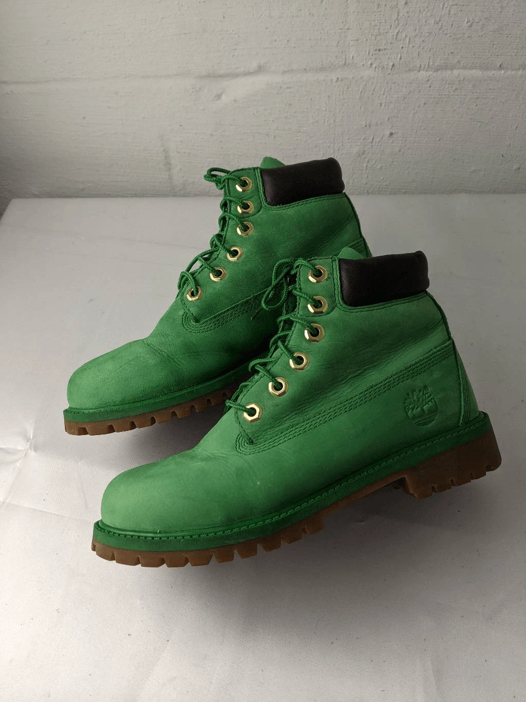 Scarpe Timberland bambini taglia 4 5 verde brillante 6 pollici stivali impermeabili junior