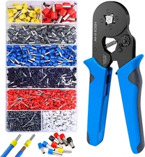 Ferrule Crimping Tool Kit 1200Pcs Wire Ferrules Kit Wire Ends Terminals, Self-Ad