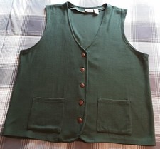 Gitano Cotton Blend Green Vest Women's Size 20w
