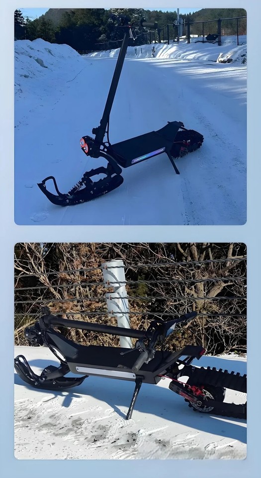 First 3-in-1 Electric Scooter waterproof 30ah electric snow sled ski ...