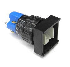 New EAO 31-151.025 Square 1-Gang 5/8" Momentary Illuminated Switch. ES