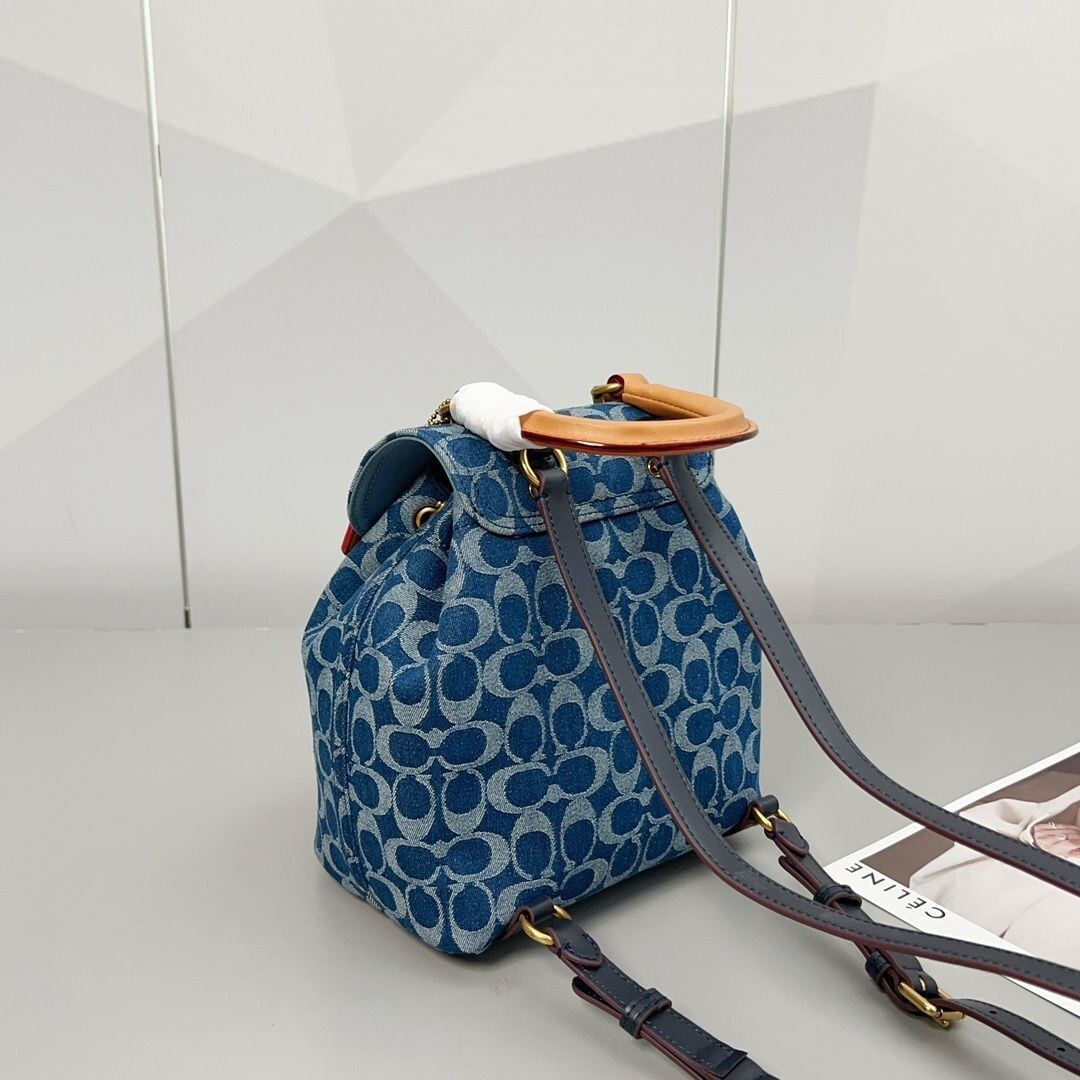 COACH Riya Backpack 21 Signature Denim CJ833 Outlet NEW | eBay