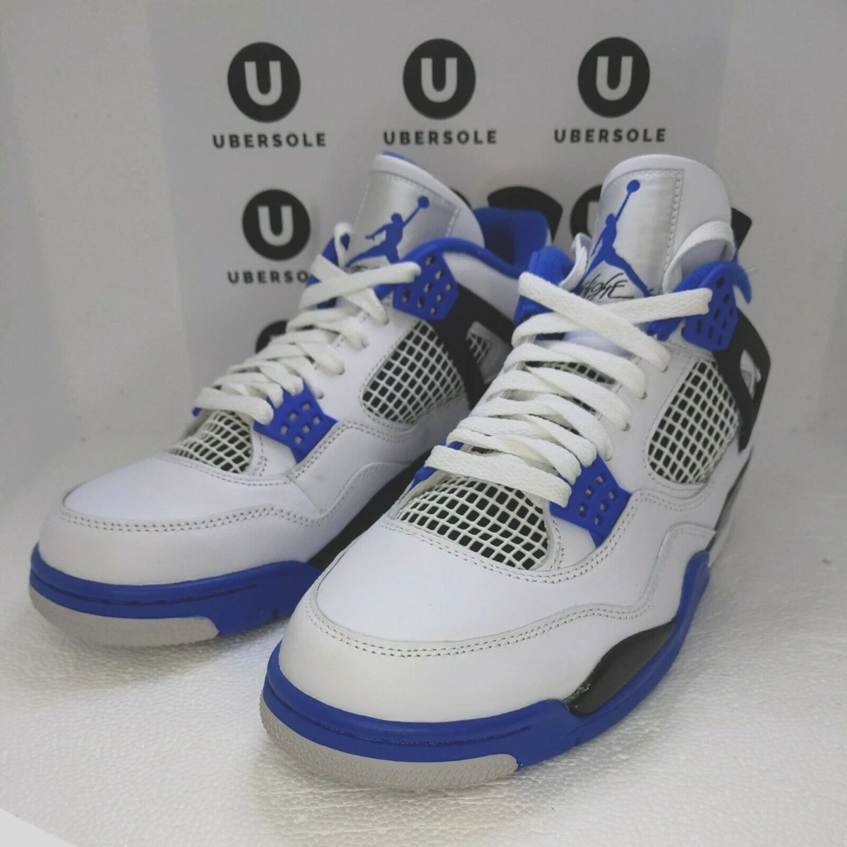 Jordan 4 retro store white blue