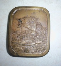 Largemouth Bass Fish Belt Buckle - Indiana Metal Craft Vintage 1976 