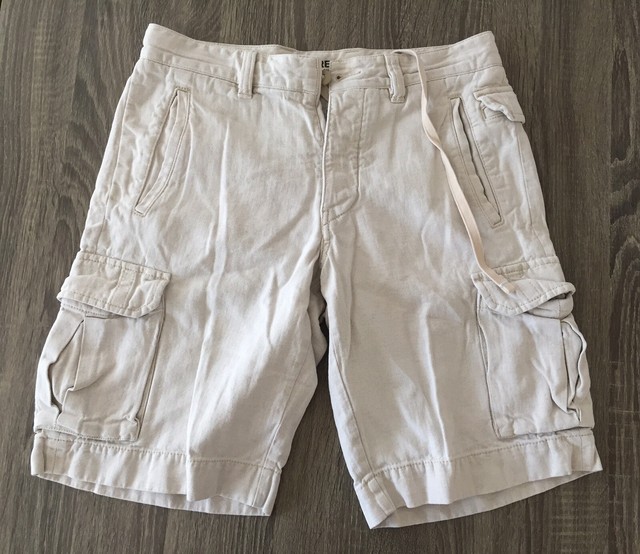 EXPRESS Men's Relaxed Cargo Shorts Beige Light Tan Size 31 Soft Comfy