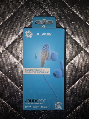 JLab JBuds Wired In Ear Headphones - Blue/Gray