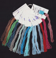 Hand Dyed Threads lot of 15 New Cross Stitch Floss Jar Designs RARE