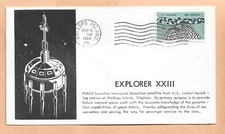 EXPLORER 23 LAUNCH NOV 6,1964 WALLOPS  SARZIN SPACE COVER NASA