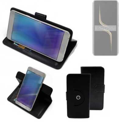 360° Schutzhülle für Honor Magic6 Ultimate Wallet Case Universal schwarz Kuns
