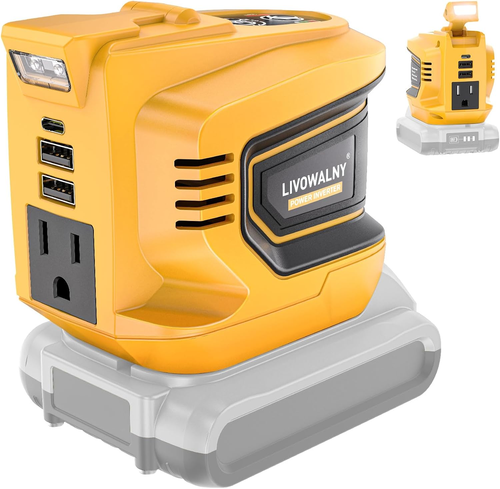 Inversor de corriente de 200 W para Dewalt 20 V, CC 20 V a CA 110-120 V - Imagen 9 de 12