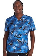 Cherokee Licensed Scrub Unisex V-Neck Top TF688 DMSN Star In The Night Free Ship