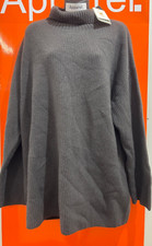 H&M Ribbed Cashmere Longline Sweater/Jumper, Dark Grey, Size M, RRP £130, B205