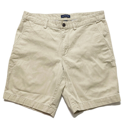 Lands End Khaki Chino Shorts Mens Cotton Tagged 34 (Actual 33