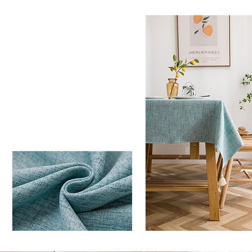 Rectangle Cotton Linen Tablecloth Dining Kitchen Table Cover Wedding Party Decor - Picture 15 of 29
