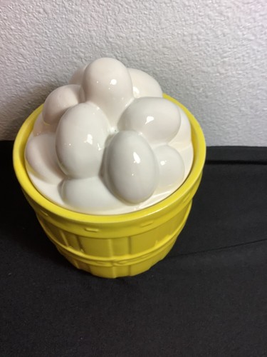 Vintage McCOY Eggs in Basket Cookie Jar MCM 0274 USA Cottage Core - 第 3/9 張圖片