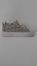 Michael Kors Evy Empire Signature Logo Women’s/Teens Sneaker Vanilla UK 3.5 #31