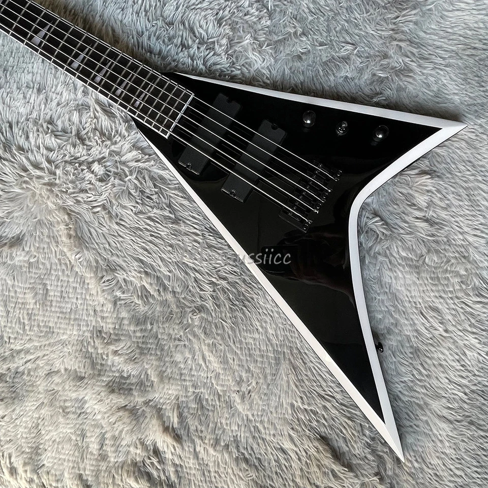 Black 5 Strings Electric Guitars Black Hardware Active Pickups Fast Ship - Image 3 of 4