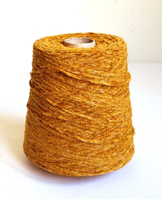 Sparkly Italian Velvet Viscose Knitting Yarns, 1 lb / 450 grams cone