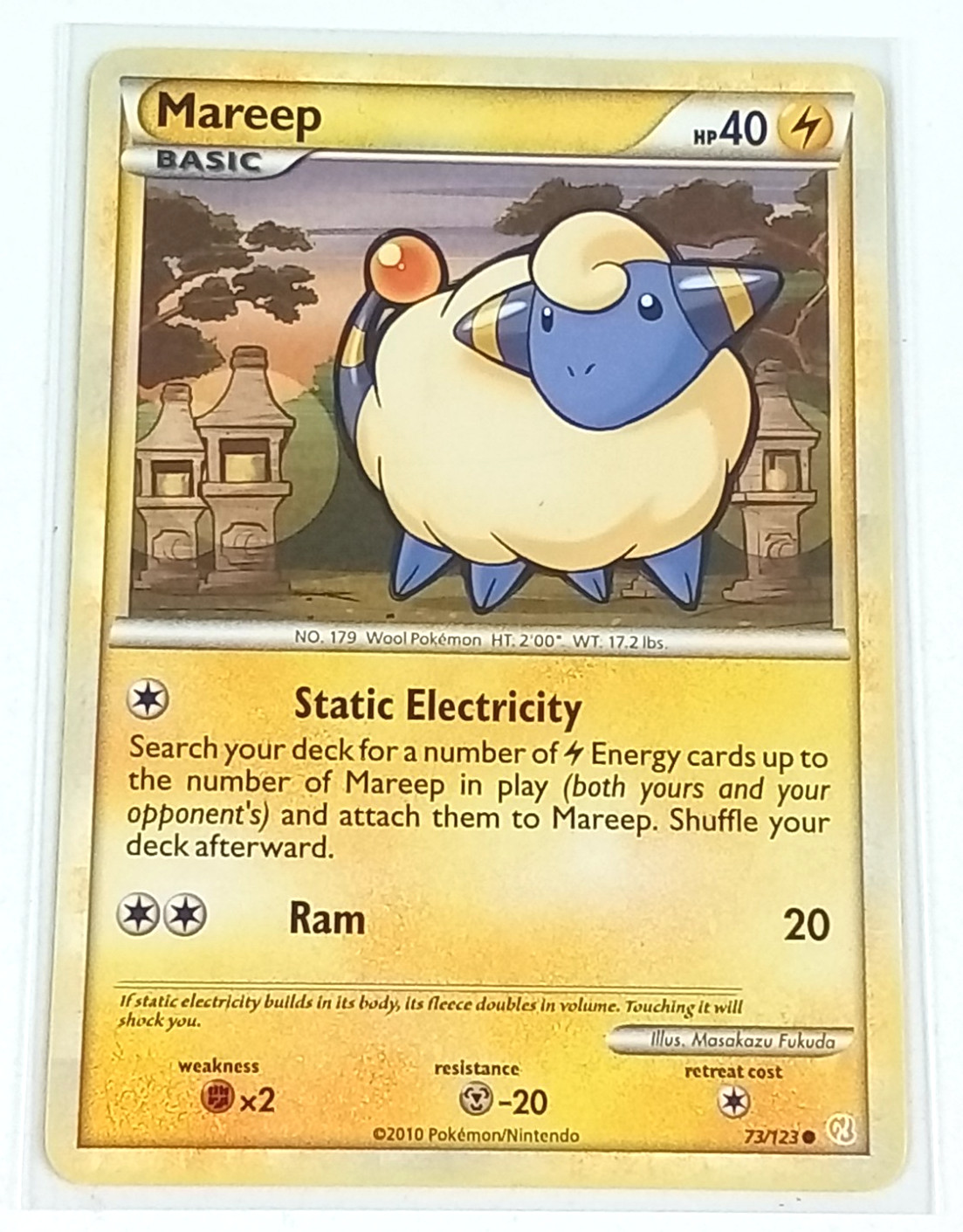 Mareep 73/123 Heartgold Soulsilver Pokémon Card 2010