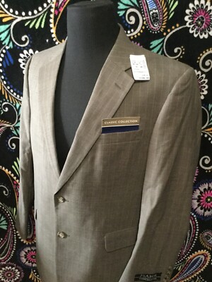 Jos A Bank Mens 100% Wool 2B Pleat Trio 2 Button Blazer Jacket Sz 42R NWT  $495