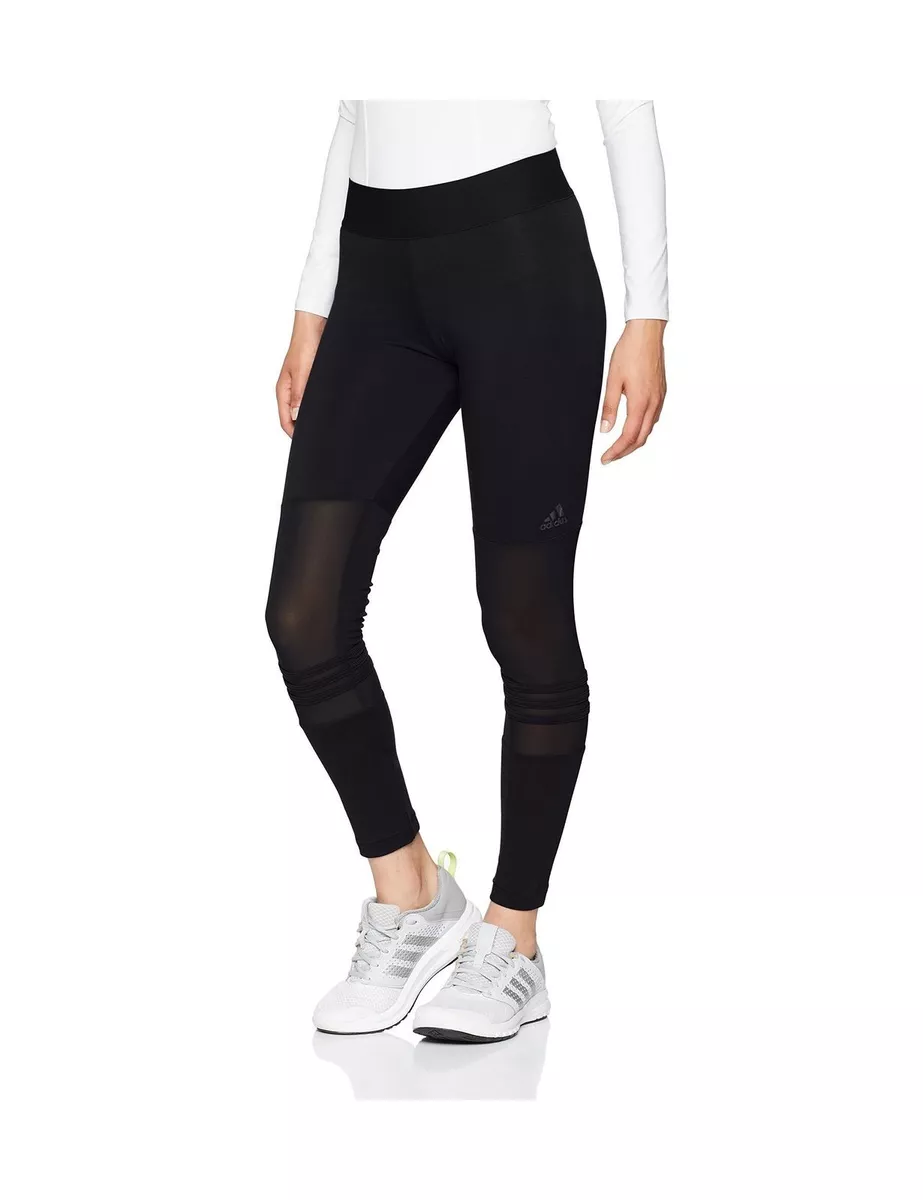 adidas Women's Id Mesh Tights Black cg1036 size SMALL black tights