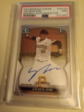 2023 Bowman Chrome Jun-Seok Shim #331/499 AUTOGRAPH REFRACTOR #CPAJSH PSA 9 Mint