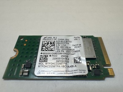 5SS1D08020 Lenovo SSD 256GB M.2 2242 PCIe Gen4 x4