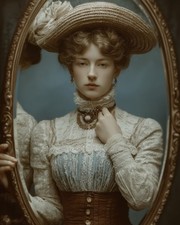 Vintage Lady Portrait Wall Art Print 8x10 Victorian Style Woman - 260327A160